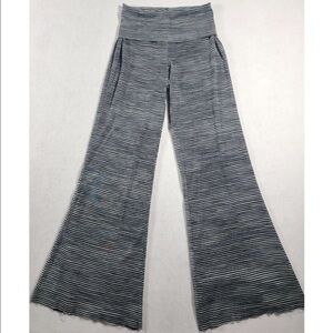 Cynthia Rowley Beachwear Cover Up Pants Women's Size M Black Gray Striped Flare